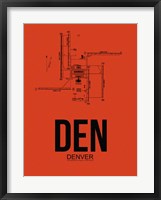 DEN Denver Airport Orange Fine Art Print
