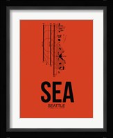 SEA Seattle Airport Orange Fine Art Print