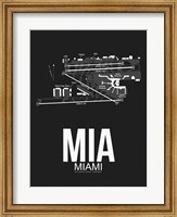 MIA Miami Airport Black Fine Art Print