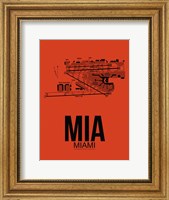 MIA Miami Airport Orange Fine Art Print
