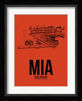 MIA Miami Airport Orange Fine Art Print