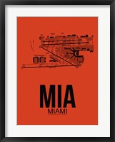 MIA Miami Airport Orange Fine Art Print