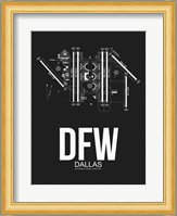 DFW Dallas Airport Black Fine Art Print