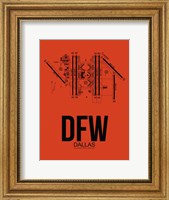 DFW Dallas Airport Orange Fine Art Print