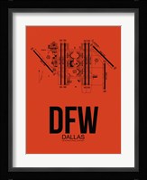 DFW Dallas Airport Orange Fine Art Print
