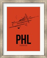 PHL Philadelphia Airport Orange Fine Art Print
