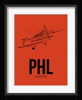PHL Philadelphia Airport Orange Fine Art Print
