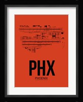 PHX Phoenix Airport Orange Fine Art Print