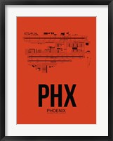 PHX Phoenix Airport Orange Fine Art Print