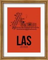 LAS Las Vegas Airport Orange Fine Art Print