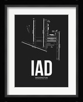 IAD Washington Airport Black Fine Art Print
