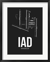 IAD Washington Airport Black Fine Art Print