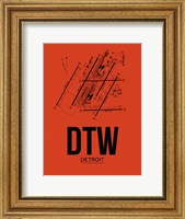 DTW Detroit Airport Orange Fine Art Print