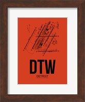 DTW Detroit Airport Orange Fine Art Print