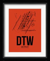 DTW Detroit Airport Orange Fine Art Print