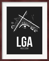 LGA New York Airport Black Fine Art Print