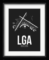 LGA New York Airport Black Fine Art Print