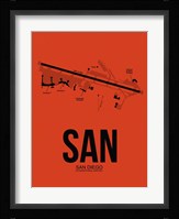 SAN San Diego Airport Orange Fine Art Print