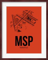 MSP Minneapolis Airport Orange Fine Art Print