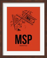MSP Minneapolis Airport Orange Fine Art Print