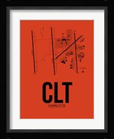 CLT Charlotte Airport Orange Fine Art Print