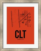 CLT Charlotte Airport Orange Fine Art Print