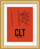 CLT Charlotte Airport Orange Fine Art Print