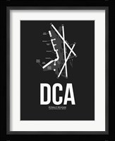 DCA Washington Airport Black Fine Art Print