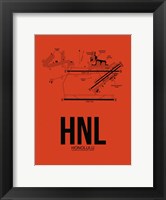 HNL Honolulu Airport Orange Fine Art Print