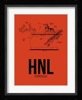 HNL Honolulu Airport Orange Fine Art Print
