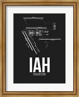 IAH Houston Airport Black Fine Art Print