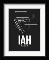 IAH Houston Airport Black Fine Art Print