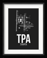 TPA Tampa Airport Black Fine Art Print