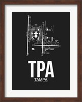 TPA Tampa Airport Black Fine Art Print