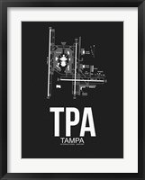 TPA Tampa Airport Black Fine Art Print