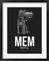 MEM Memphis Airport Black Framed Print