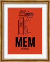 MEM Memphis Airport Orange Fine Art Print