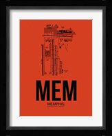 MEM Memphis Airport Orange Framed Print