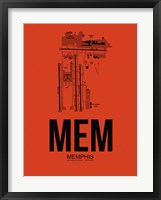 MEM Memphis Airport Orange Framed Print
