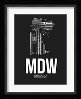 MDW Chicago Airport Black Fine Art Print