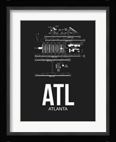 ATL Atlanta Airport Black Fine Art Print