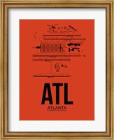 ATL Atlanta Airport Orange Fine Art Print