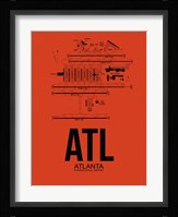 ATL Atlanta Airport Orange Fine Art Print