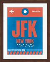 JFK New York Luggage Tag 1 Fine Art Print