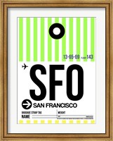 SFO San Francisco Luggage Tag 3 Fine Art Print