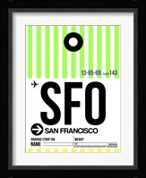 SFO San Francisco Luggage Tag 3 Fine Art Print