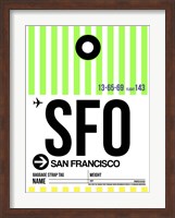 SFO San Francisco Luggage Tag 3 Fine Art Print