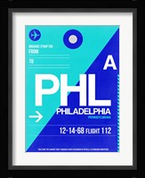 PHL Philadelphia Luggage Tag 1 Fine Art Print