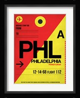 PHL Philadelphia Luggage Tag 2 Fine Art Print