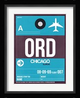 ORD Chicago Luggage Tag 1 Fine Art Print